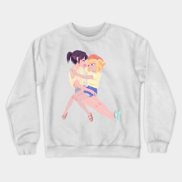 Kiyoko and Yachi Crewneck Sweatshirt by marxandria